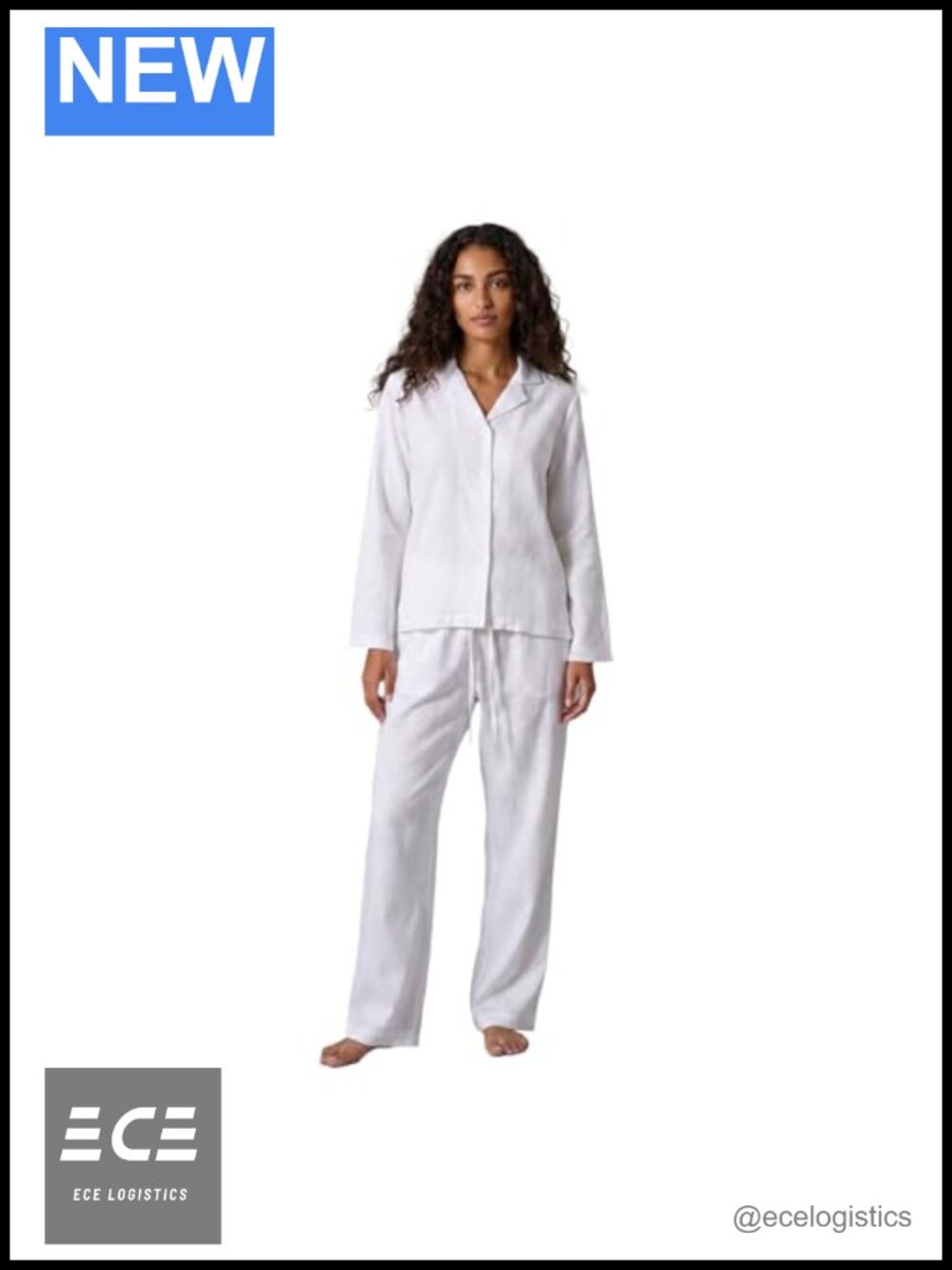Womens 2 Piece Linen Lounge Set Long Sleeve Button Down Wide Leg Pants Pockets